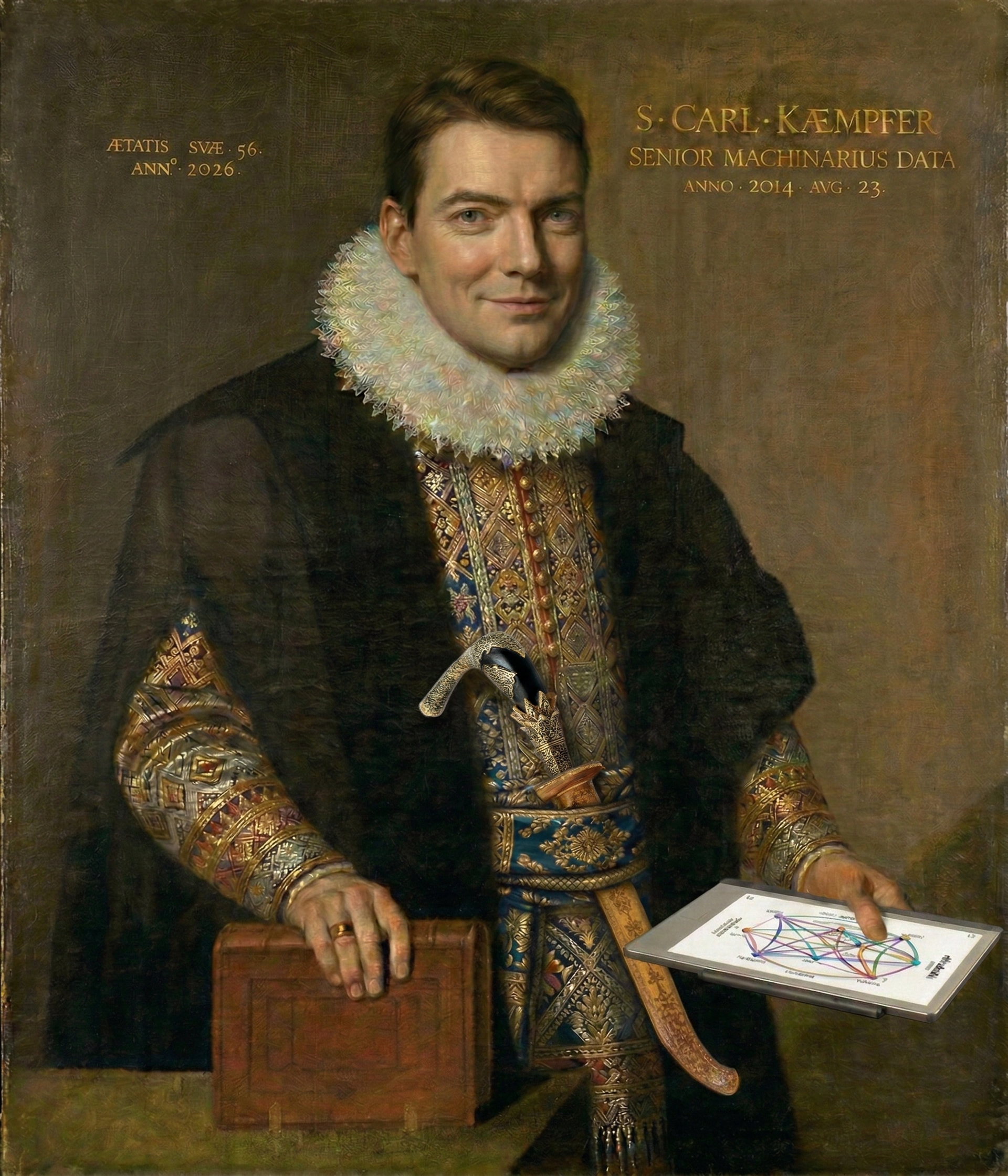 Portrait of Simon C. Kemper as an early-modern scholar